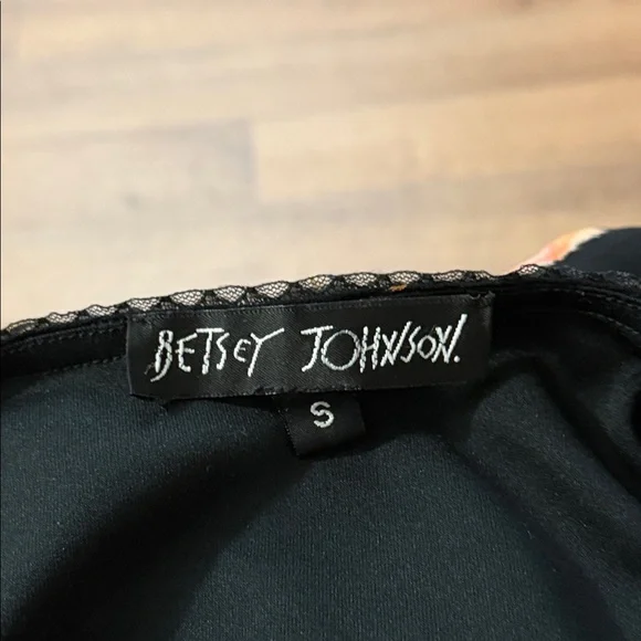 Vintage Betsey Johnson Size Small Dark Floral Mini Dress Dainty Feminine 90’s - Picture 5 of 16